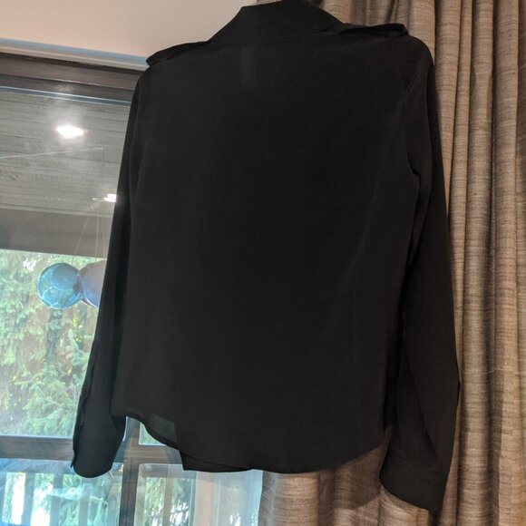 NWOT Max Mara black 100%silk motorcycle jacket size IT42 or US6 - Picture 2 of 3